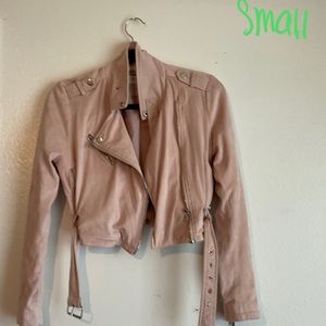LIGHT PINK SUEDE JACKET
